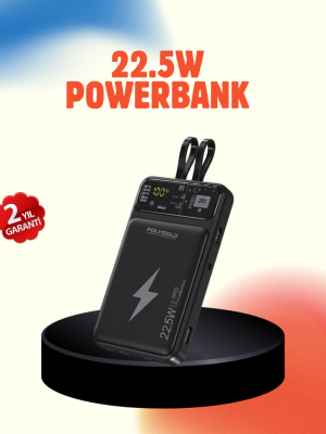 Mobil Powerbank 22.5W PD Destekli Hızlı Şarj