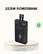 Powerbank Hızlı Şarj 10000 mAh Dahili Kablo