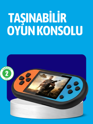 Retro 520 Oyunlu Taşınabilir Konsol HD Ekran USB Şarjlı