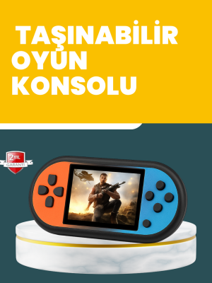 520 Oyunlu Mini Oyun Konsolu AV Çıkışlı HD LCD Ekranlı
