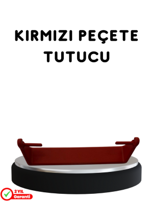 Kırmızı Peçete Tutucu Dayanıklı Duvar Tipi Kağıt Havlu Askısı