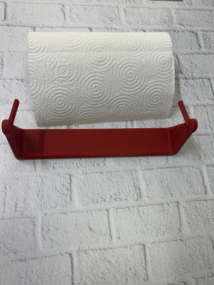 Dekoratif Kırmızı Kağıt Havlu Tutucu Duvar Askılı Model