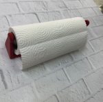 Dekoratif Kırmızı Kağıt Havlu Tutucu Duvar Askılı Model - Görsel 2