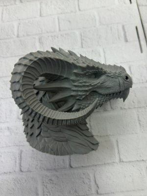 Dekoratif Ejderha Heykeli Özel Tasarım Mitolojik Figür 22x17 cm