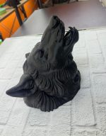 3D Siyah Ayı Başı Duvar Süsü Özel Tasarım Dekoratif Heykel 25x19 cm - Görsel 2