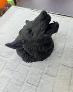 Siyah Ayı Figürü Duvar Dekoru Asılabilir Hediyelik Heykel 25x19 cm - Görsel 5