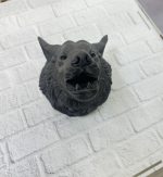 Dekoratif Asılabilir Siyah Ayı Başı 3D Duvar Heykeli 25x19 cm