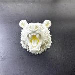 Özel Tasarım Beyaz Ayı Duvar Aksesuarı 3D Dekoratif Heykel 25x19 cm - Görsel 4