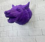 Mor Kurt Figürü Duvar Aksesuarı - Görsel 4