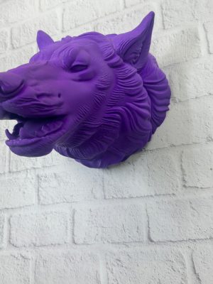 Mor Kurt Figürü Duvar Aksesuarı