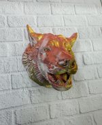 Gold Kurt Duvar Aksesuarı Asılabilir 3D Dekoratif Heykel 25x19 cm - Görsel 3