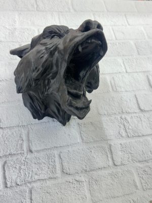 Siyah Ayı Duvar Süsü Dekoratif Asılabilir Heykel Ev Ofis Aksesuarı