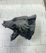 Dekoratif Siyah Ayı Duvar Heykeli Asılabilir Hediyelik 25x19 cm - Görsel 5