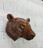 Ayı Başı Duvar Dekoru Modern Asılabilir Heykel 25x19 cm - Görsel 2