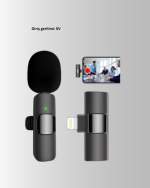 Çift Mikrofonlu Kablosuz Kayıt Seti iPhone Uyumlu Mini Mikrofon - Görsel 5
