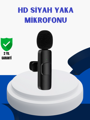iPhone İçin Çift Mikrofonlu Telsiz Yaka Mikrofonu 360 Derece HD Ses
