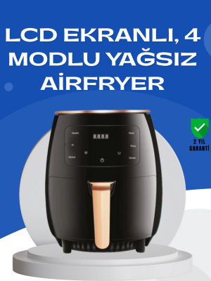 6L Yağsız Fritöz 2400W Dokunmatik Ekran Otomatik Kapanma Airfryer