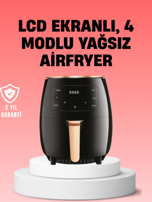 2400W Güçlü Airfryer 6L Yağsız Sağlıklı Pişirici LCD Dokunmatik