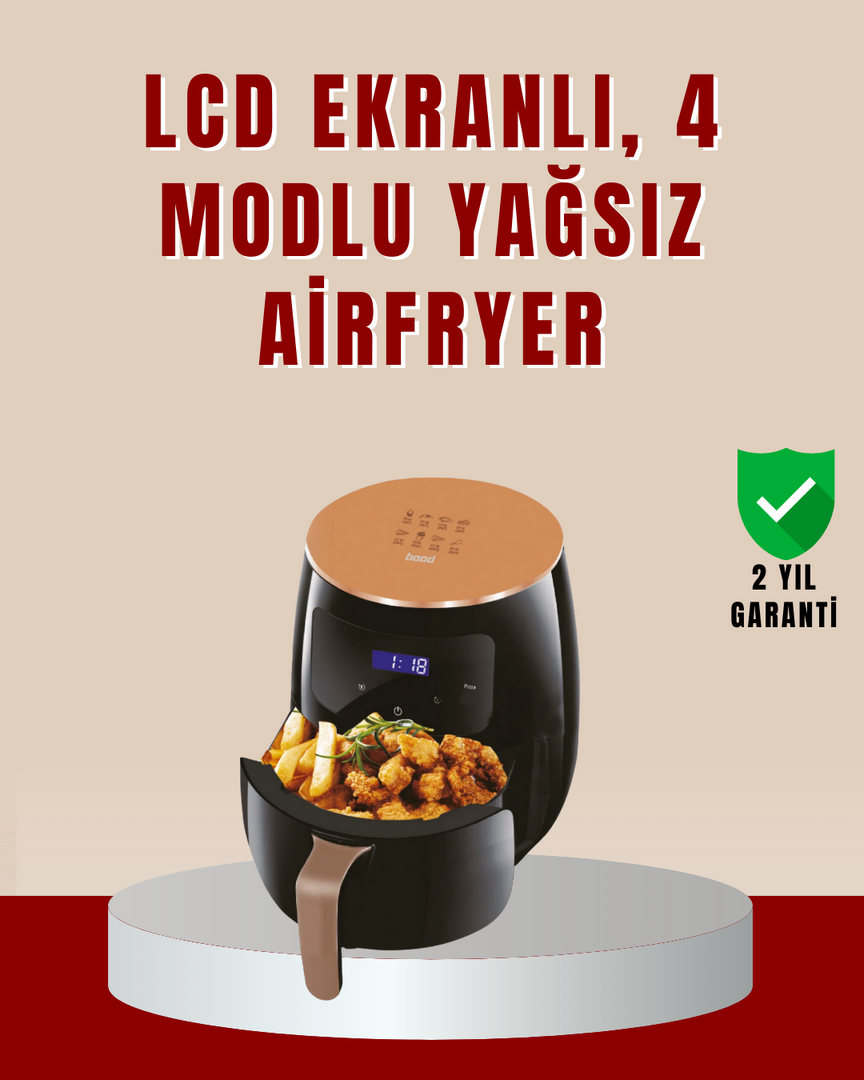 1243296_1-240.png 6 Litre Büyük Kapasiteli Dokunmatik Airfryer 2400W Yağsız Fritöz - Görsel 1