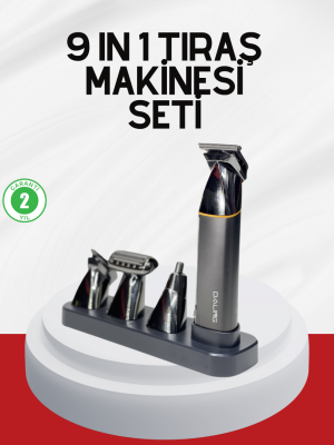 Şarjlı 9’u 1 Arada Çok Amaçlı Erkek Bakım Seti Yıkanabilir Başlıklar