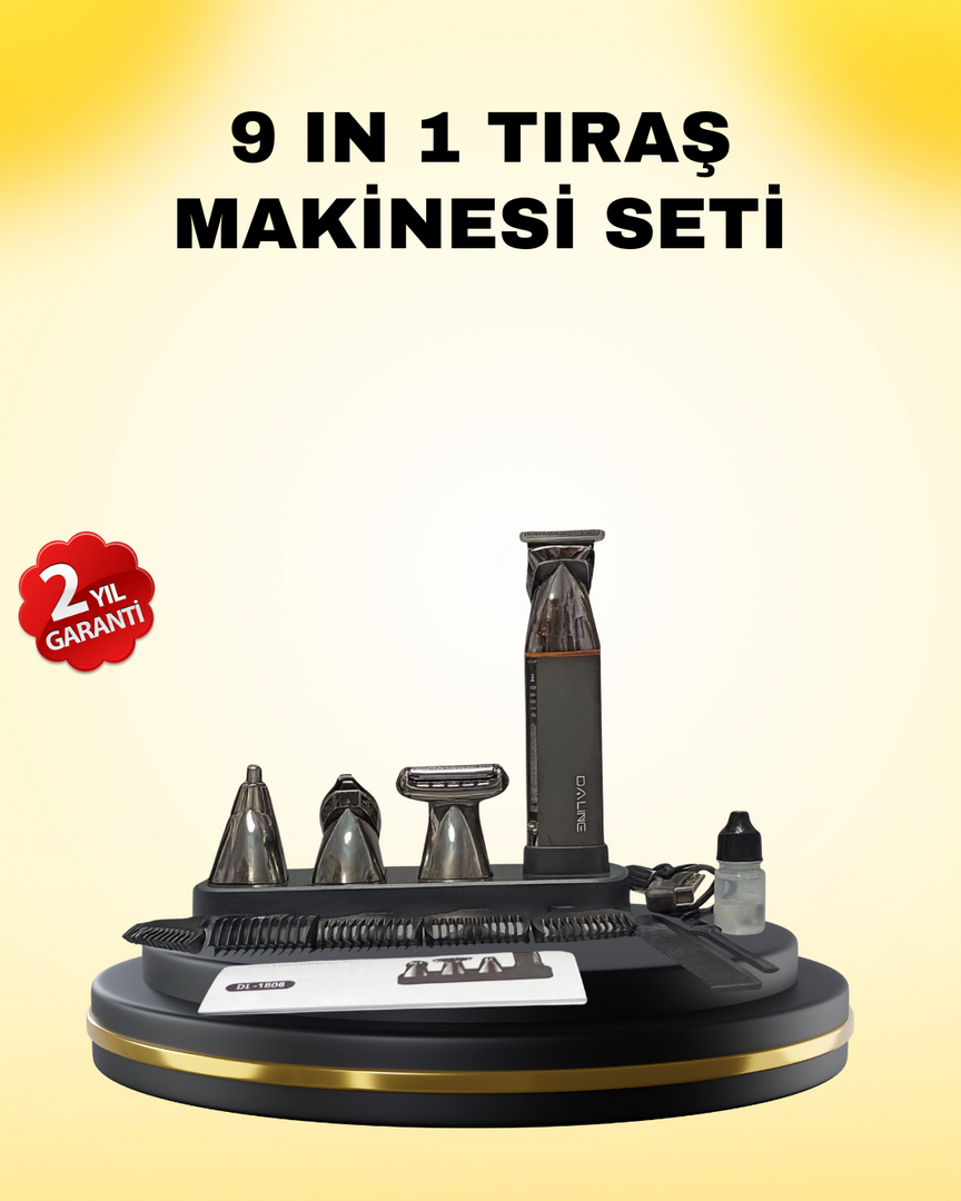 1243299_5-239.png 9’u 1 Arada Bakım Seti Güçlü Motorlu Saç Sakal Burun Kulak Trimmer - Görsel 1