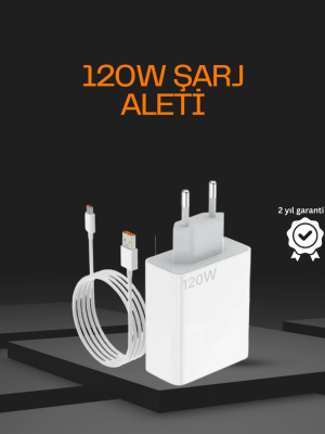 120 Watt Type C Şarj Başlığı Poco X3 X4 X5 Pro Uyumlu