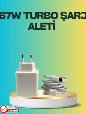 67 Watt Type C Turbo Şarj Seti TCL 20 30 50 Uyumlu