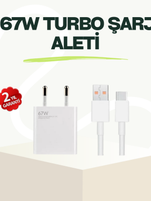 67 Watt Güçlü Çift Turbo Şarj Aleti iPhone 13 14 15 Pro Max Uyumlu