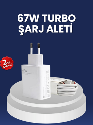 67 Watt Hızlı Şarj Adaptörü Samsung S20 S21 S22 S23 Uyumlu