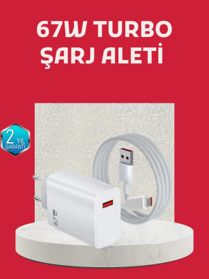 67 Watt Turbo Şarj Cihazı Motorola G30 G50 G60 G82 Uyumlu