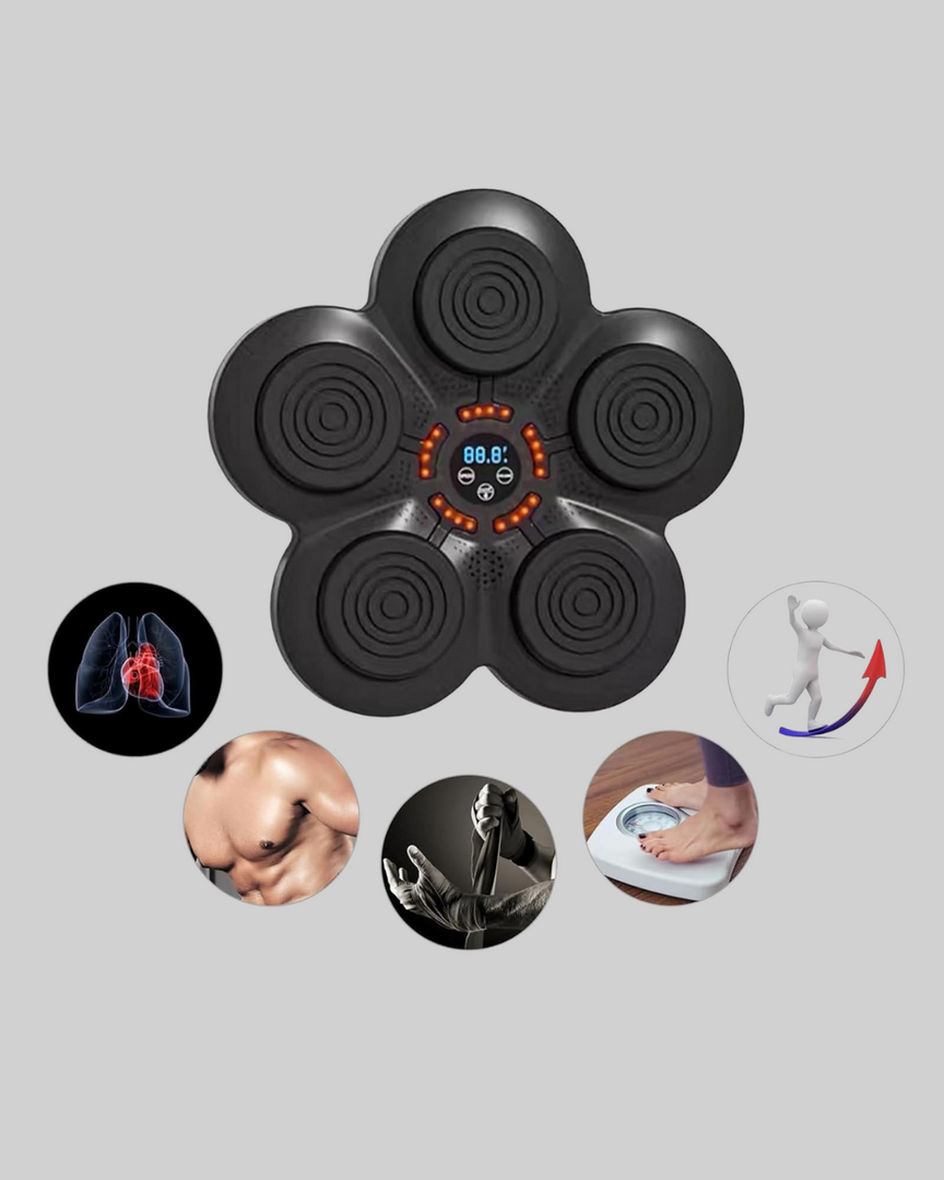 1243339_7-233.png Ev Tipi Akıllı Boks Duvar Paneli Müzikli Bluetoothlu Refleks Geliştirme Cihazı - Görsel 4