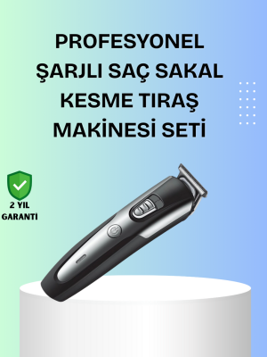Kuaför Tipi Şarjlı Saç ve Sakal Kesme Makinesi Güçlü Motorlu