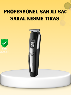 Profesyonel Saç ve Sakal Kesme Tıraş Makinesi Kablosuz Ergonomik Tasarım