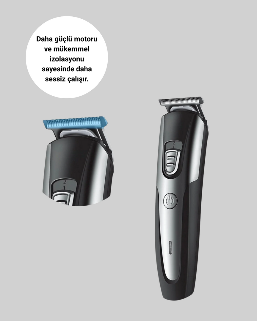 1243352_10-60.png Profesyonel Saç ve Sakal Kesme Tıraş Makinesi Kablosuz Ergonomik Tasarım - Görsel 5