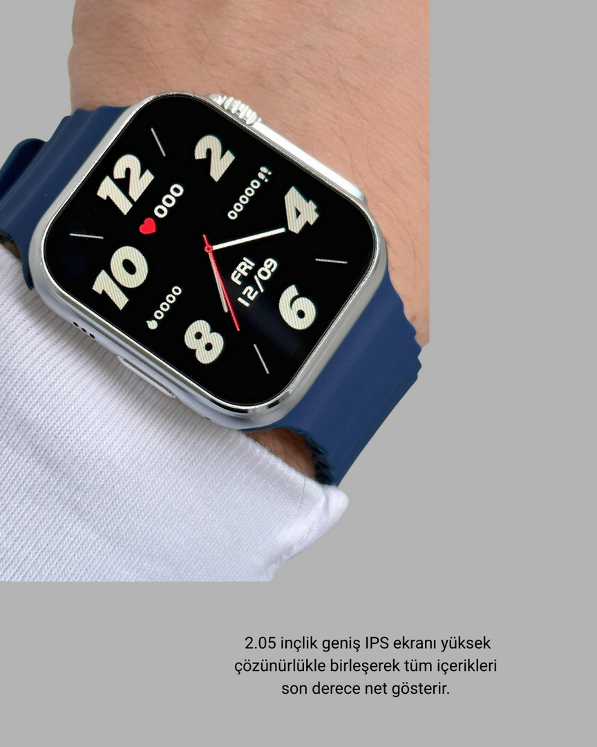 1243353_10-59.png Akıllı Saat Ultra 2.05 IPS Ekran Bluetooth Aramalı Spor Modlu - Görsel 5