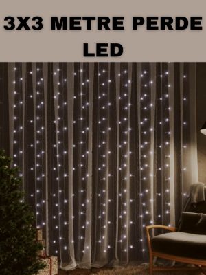 3x3 LED Şelale Perde Işık Kutlama ve Dekor Aydınlatması