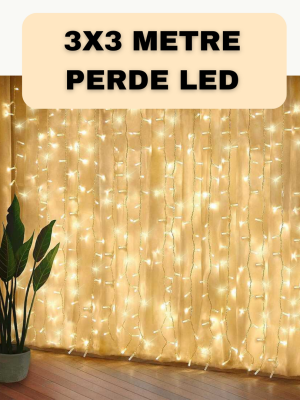 Dekoratif 3x3 LED Perde Işık Şelale Tasarım Enerji Tasarruflu