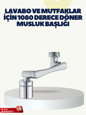 Çok Yönlü Dönebilen Musluk Başlığı 2 Fonksiyonlu Su Akışı