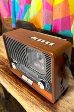 Ahşap Görünümlü Retro Bluetooth Radyo USB,AUX Ve SD Kart Girişli - Görsel 3