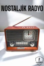 Nostaljik Görünümlü USB Girişli Bluetooth Bağlantılı Radyo
