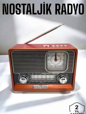 Nostaljik Görünümlü USB Girişli Bluetooth Bağlantılı Radyo