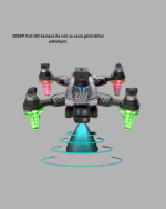 1080P Kameralı Drone Katlanabilir Tasarım Kolay Kullanım - Görsel 5