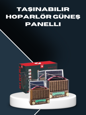 Çok Fonksiyonlu Solar Radyo Bluetooth USB SD Kartlı Taşınabilir Hoparlör