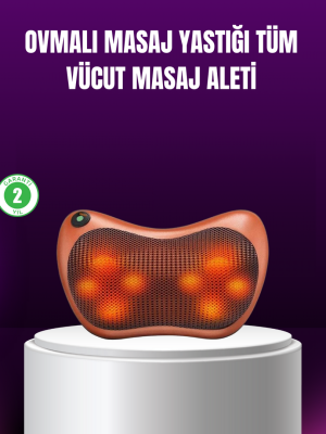 Ergonomik Derin Yoğurmalı Boyun Bel Sırt Masaj Cihazı Priz Çakmak Girişli