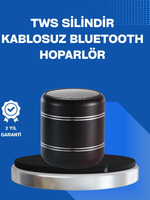 Taşınabilir Silindir Tasarım Bluetooth 5.0 Hoparlör Yüksek Bas Performanslı