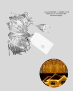 4 Metre Icicle Şelale Led Yılbaşı Perde Işık Sıcak Ambiyans - Görsel 4