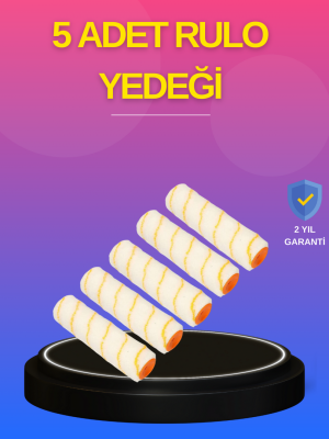 5’li Detay Boya Rulo Takımı Pürüzsüz Yüzey İçin İdeal
