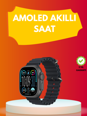 AMOLED Ekran 49mm Ultra Tasarım 3 Kordonlu Akıllı Saat