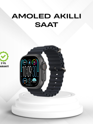 AMOLED Akıllı Saat Bluetooth Arama Su Geçirmez