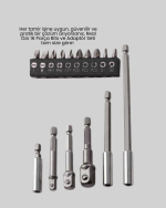 Ergonomik 16 Parça Bits Tornavida Uç ve Adaptör Seti - Görsel 5